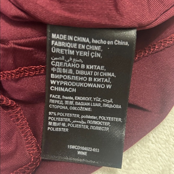 Bebe Burgundy dress. New. Size XS - Picture 9 of 9